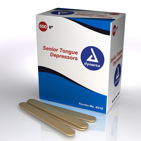 NON-Sterile Tongue Depressors, 500/bx, 10/Case